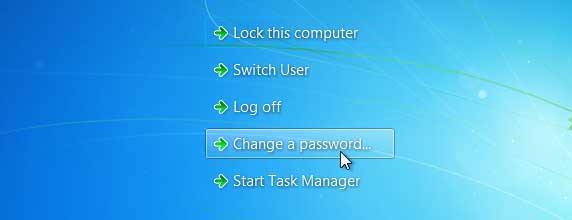 select change password