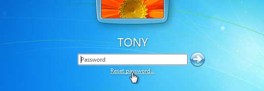 insert windows 7 password reset disk