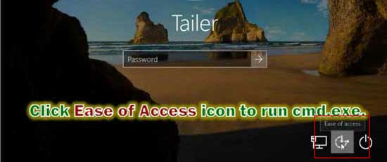 open CMD on windows 10 login screen