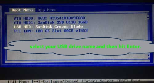 boot locked computer from usb