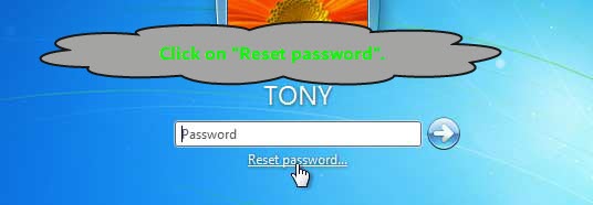 insert windows 7 password reset disk