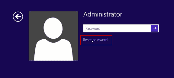 open windows 8.1 password reset wizard